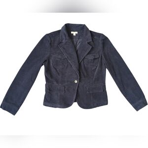 Women's Vintage Navy Corduroy Blazer (Size M)